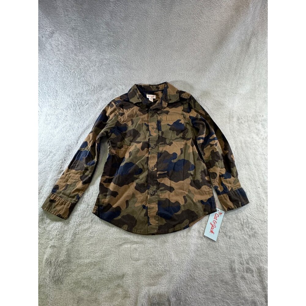 Cat & Jack boys shirt size S (6/7) Camouflage Button-Up